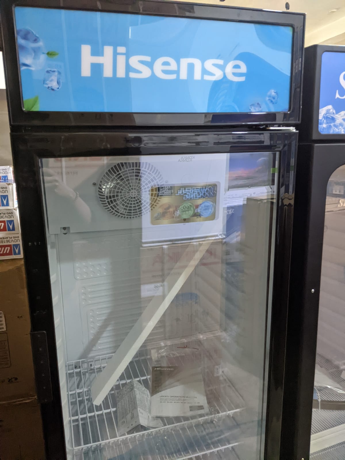HISENSE upright showcase  refrigerator