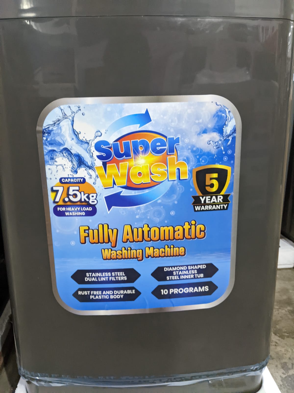 SINGER washing machine 7.5kg